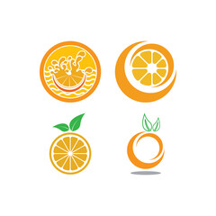 Orange logo icon design illustration