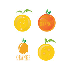 Orange logo icon design illustration
