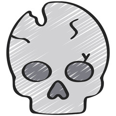 Cracked Skull Icon