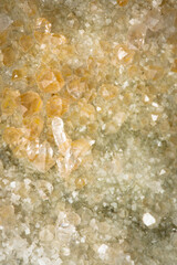 Quartz crystals in nature