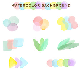 Watercolor background, icon, headline background, title banner