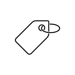 price tag line icon isolated on white background 