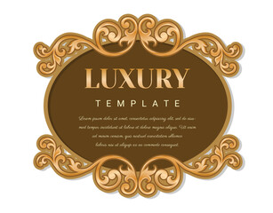 Decorative Thai traditional art frame for invitations, frames, menus, labels and websites. Elegant vector element Eastern style, place for text. Lace illustration for invitations and greeting cards