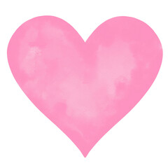 pink heart watercolor illustration