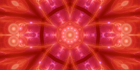 Mandala Hintergrund Motiv Fraktal für Design und Internet in rot