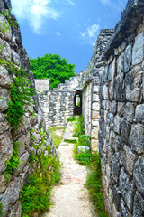 
View of the Mayan ruins of Ek Balam in Mexico