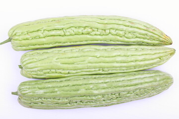 Bitter melon on white background