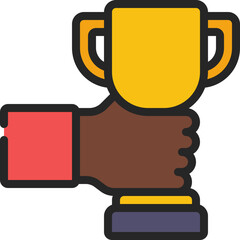Hand Holding Trophy Icon