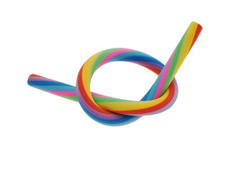 Rainbow knot  isolated on transparency photo png file 