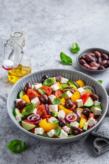 Fototapeta na wymiar Fresh greek salad