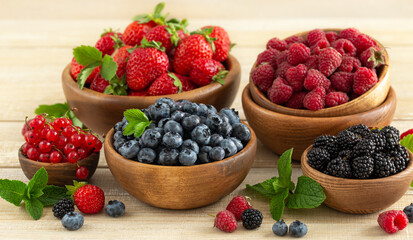 Fresh summer organic berries