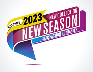 New season, new collection vector label