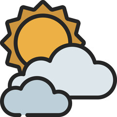 Sunshine Behind Clouds Icon