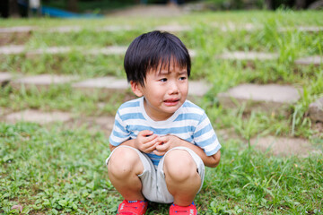 イヤイヤ期の男の子
