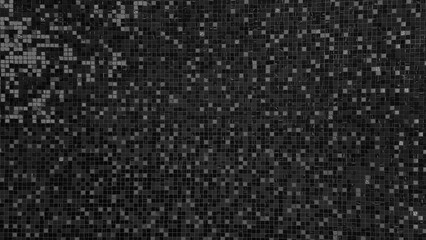 multi shade of black texture pool tile. black, grey and white mosaic floor tile for swimming pool finishing. elegant concept background. texture of water surface in overhead view.