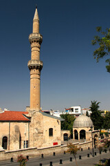 Fototapeta na wymiar View of the Sirvani Mosque in the historical part of Gaziantep in Southeast Turkey