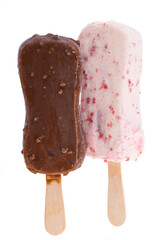 Ice cream on a stick isolated