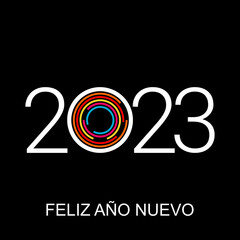 Fototapeta premium 2023 - feliz año nuevo