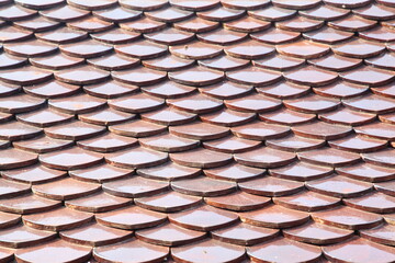 Red tiles roof background