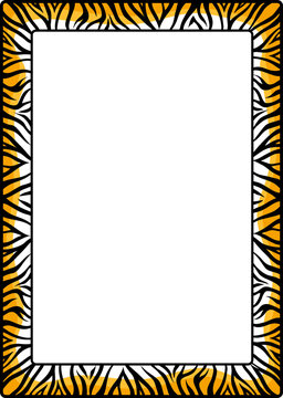 Border design of tiger fur