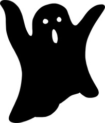 simplicity halloween ghost freehand drawing flat design.