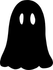 simplicity halloween ghost freehand drawing flat design.