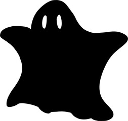 simplicity halloween ghost freehand drawing flat design.