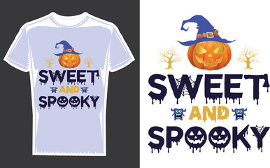 Sweet And Spooky T-shirt Design
