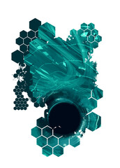 Abstract futuristic and innovation technology style