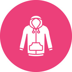 Hoodie Multicolor Circle Glyph Inverted Icon