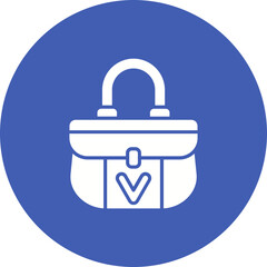 Bag Multicolor Circle Glyph Inverted Icon