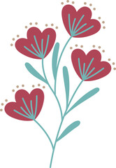 Nordic Flower Grass Minimal Ornament