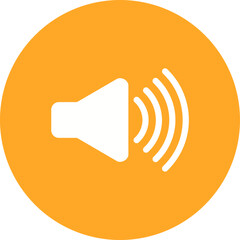 Volume Multicolor Circle Glyph Inverted Icon