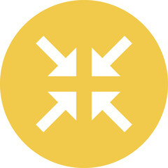 Obraz premium Minimize Multicolor Circle Glyph Inverted Icon