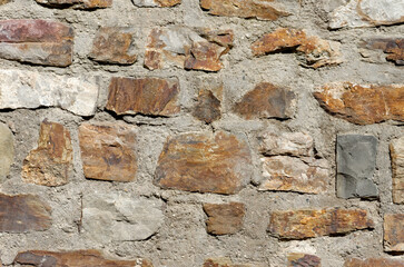 An old masonry with rough and brown stones