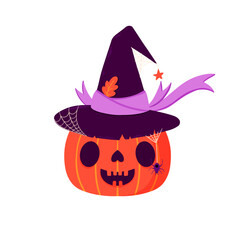 Vector Halloween stickers holiday decorative. Autumn design