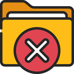 Obraz premium Remove Folder Icon