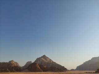 mountains in the morning