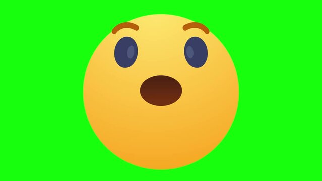 Facebook Emoticons Reactions Pack with Green Screen. Emoji Animation.