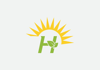 Eco solar energy logo design vector download