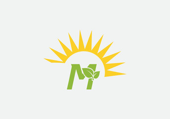 Eco solar energy logo design vector download