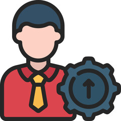 Business Man Skill Increase Icon