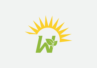 Eco solar energy logo design vector download