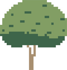 simplicity tree freehand pixel flat design 