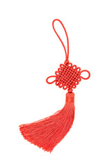 Traditional chinese new year decoration knots on white background