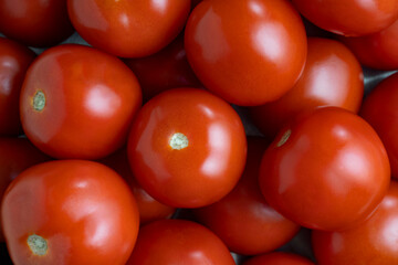 delicious fresh tomatoes close up, food background