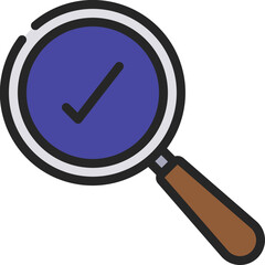 Magnifying Glass Tick Icon