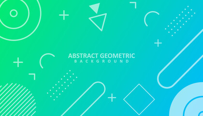 Blue and green geometric background design
