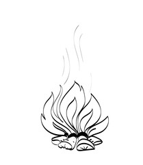 fire  doodle hand drawn sketch illustration