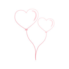 doodle love balloon heart romantic 